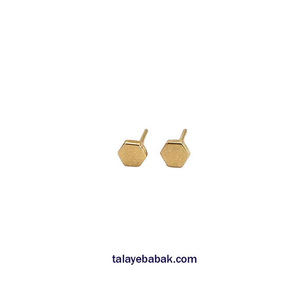 گوشواره میخی شش ضلعی 001